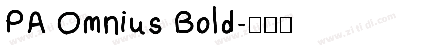 PA Omnius Bold字体转换